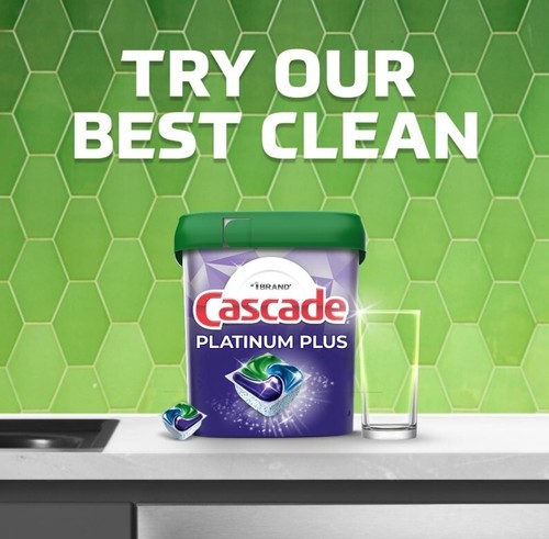 Cascade Platinum Dishwasher Pods, Dishwasher Detergent Lemon Scent 62 Count - Picture 8 of 10
