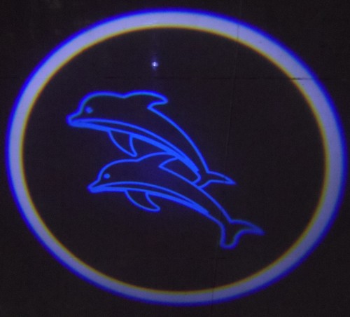 Car LED Light Shadow Ghost Welcome Dolphin Outline Wireless for A5 A7 TT DL272 - Foto 4 di 15