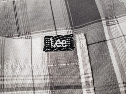 Lee Cargo Boys Shorts White Gray Plaid Size 14 *Flaws* - Picture 13 of 20