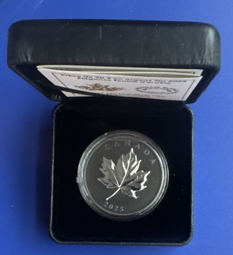 🇺🇸2025 Canada Elegant Maple, Silver W/ Black Rhodium, 2025 Box - Picture 10 of 17