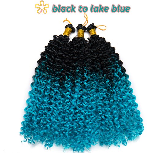 5 Konvolut lockige Wasserwelle Flechten Häkeln Zöpfe Haarverlängerungen ombre braun - Bild 28 von 32