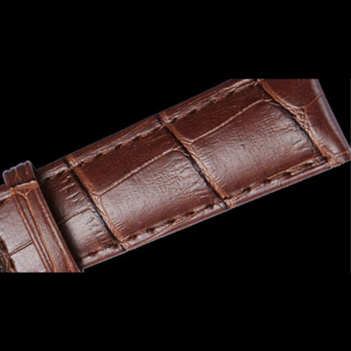 Mens Genuine Leather Watch Strap Band Brown Black 14mm 16mm 18mm 20mm 22mm 24mm - Picture 7 of 16