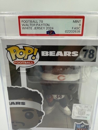 PSA GRADED MINT 9 Funko Pop! Vinyl: Walter Payton box Number 78 - Picture 2 of 8