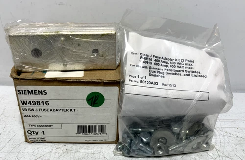 Siemens W49816 Fuse Adapter Kit 400A 600V