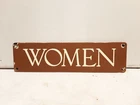 Vintage porcelain womans Bathroom Sign