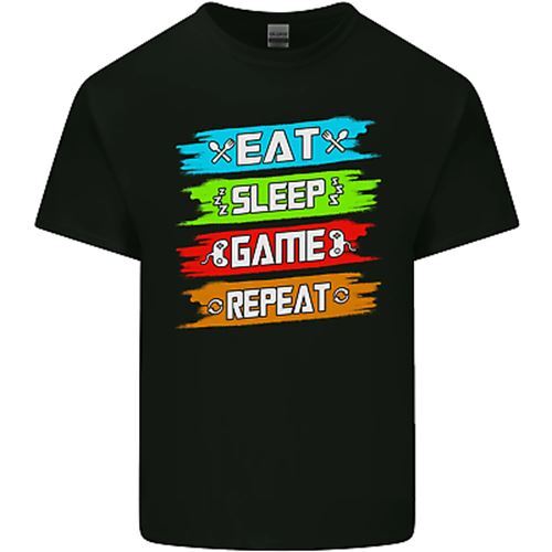 Eat Sleep Game Funny Gamer Gamming Kids T-Shirt Childrens - Picture 1 of 25