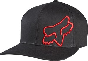 Black Men/'s Precurved Stretch Cap Fox Head Racing /"Flex 45/" FlexFit Hat