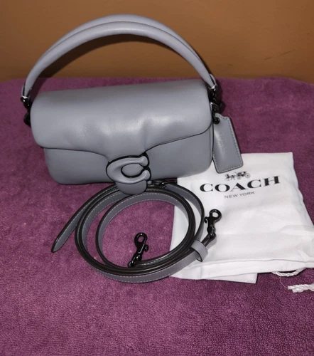 Coach Pillow Tabby Shoulder Bag 18 Gray with Black Copper hardware
