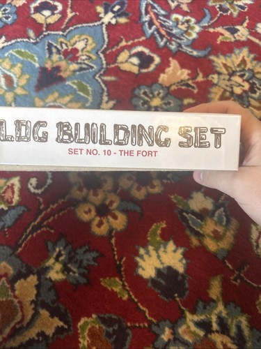 Roy Toy Log Building Set No. 10 "THE FORT" made in East Machias, Maine, hand cut - Picture 2 of 9