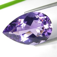 23.25Cts Excellent Natural Amethyst 24x15.5mm Pear Shape Loose Gemstone