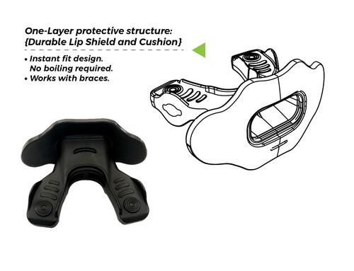 Coollo Sports Mouth Guard Lip Guard MIGHT (Helmet Strap Included)  - Bild 41 von 44