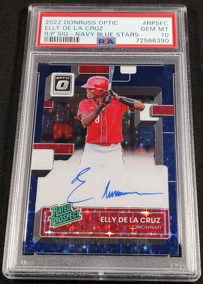 PSA 10 RC AUTO #1/25 ELLY DE LA CRUZ 🚨NAVY BLUE STARS ROOKIE 2022