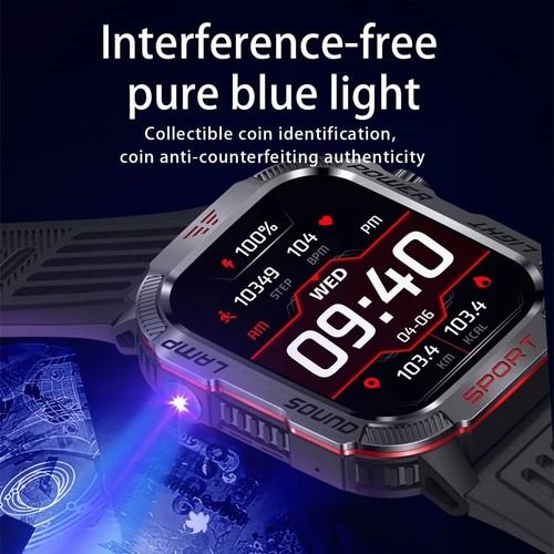 Military Rugged Smart Watch for Men with Bluetooth Call(Answer/Make Call) Gift - Picture 3 of 12
