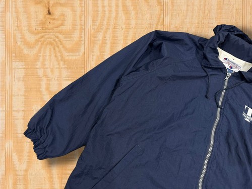Vintage 90s Champion Columbia University Mens Large Navy Blue Long Jacket Coat - Picture 5 of 17