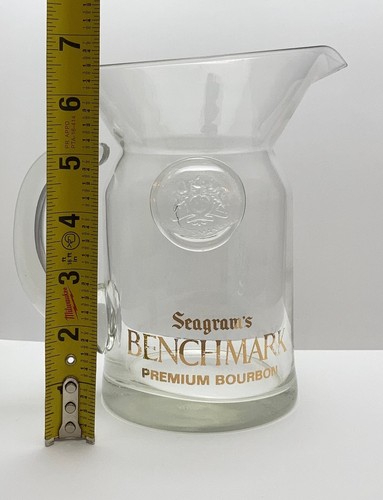 Seagram's Benchmark Premium Bourbon Rare Clear Glass Pitcher - Picture 10 of 10