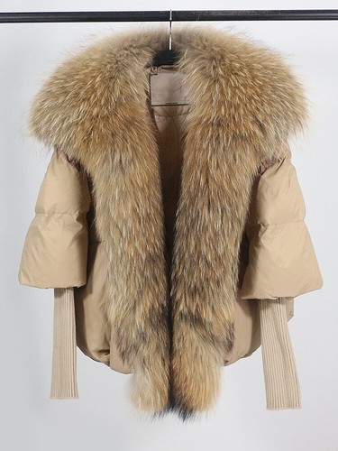 White Duck Down Jacket Short Real Fox Fur Collar Coat Woman Warm Short Overcoats - Picture 15 of 34