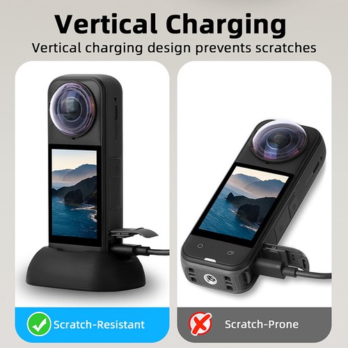 Fester Sockel Desktop-Ständer Silikonfuß rutschfestes Displayteil für Insta360X5 - Afbeelding 4 van 14