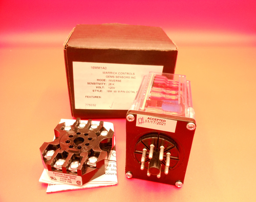 Gemas 16MM1A0 Relé Warrick Controles Nivel Líquido 120v 8 Pines Estado Sólido SSR Nuevo - Imagen 4 de 6
