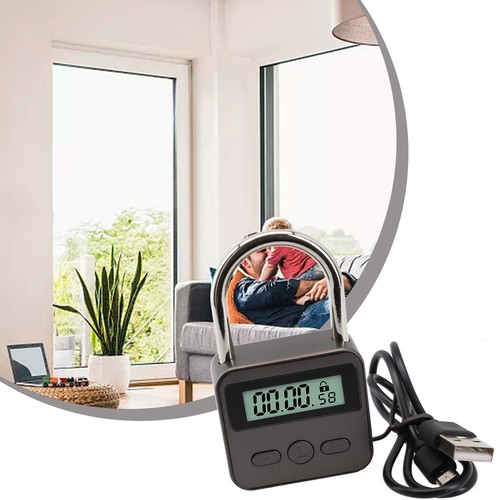 Smart-Time Lock LCD Display Waterproof USB Rechargeable Temporary Timer Padlock - Picture 16 of 24