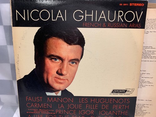 NICOLAI GHIAUROV French & Russian Arias LP Record Album Vinyl