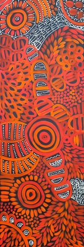 LOUISE NUMINA 130 x 52 cm Original Painting - Aussiepaintings Aboriginal Art - Picture 6 of 6