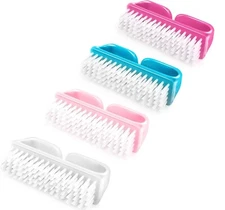 [4 Pack] Handle Nail Brush Fingernail Brush Cleaner Hand Scrub Cleaning for Toes