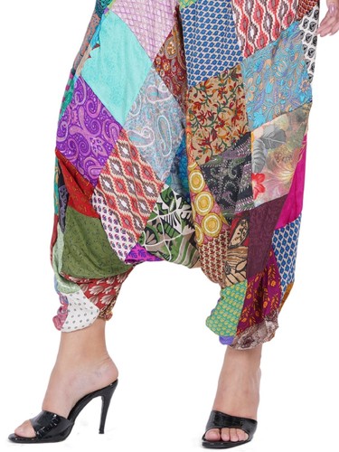 Damen Bedruckte Patch Baggy Hippie Zigeuner Lose Hosenhose Großhandel Mix - Bild 10 von 11