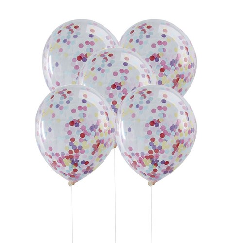 5Pcs Colorful Foil Confetti Latex Balloons Helium Wedding Birthday Party Decor - Picture 6 of 11