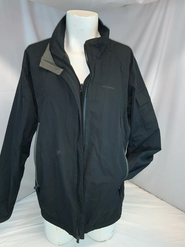 Chaqueta Abrigo Impermeable Merrell OptiShell XL Hombres Negro Nylon Como Nueva YGI K0-328 Foto 2 de 4