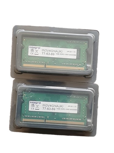 Integral 8GB 2X4GB DDR3 2RX8 1600MHz PC3L-12800S 204pin SODIM Laptop Memory RAM - Picture 3 of 6
