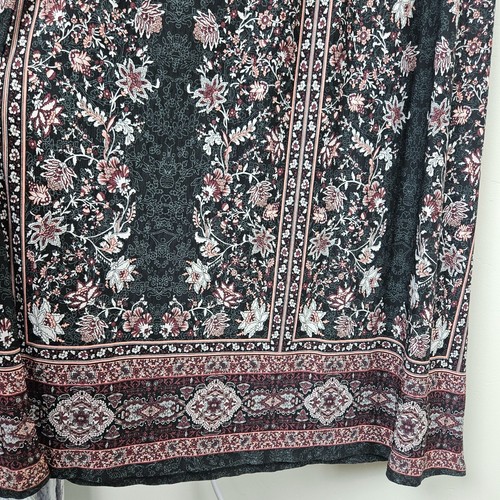 BOHO MAXI DRESS HALTER NECK Womens M Hippie Full Length Crocheted Trim Vacation - Picture 5 of 18