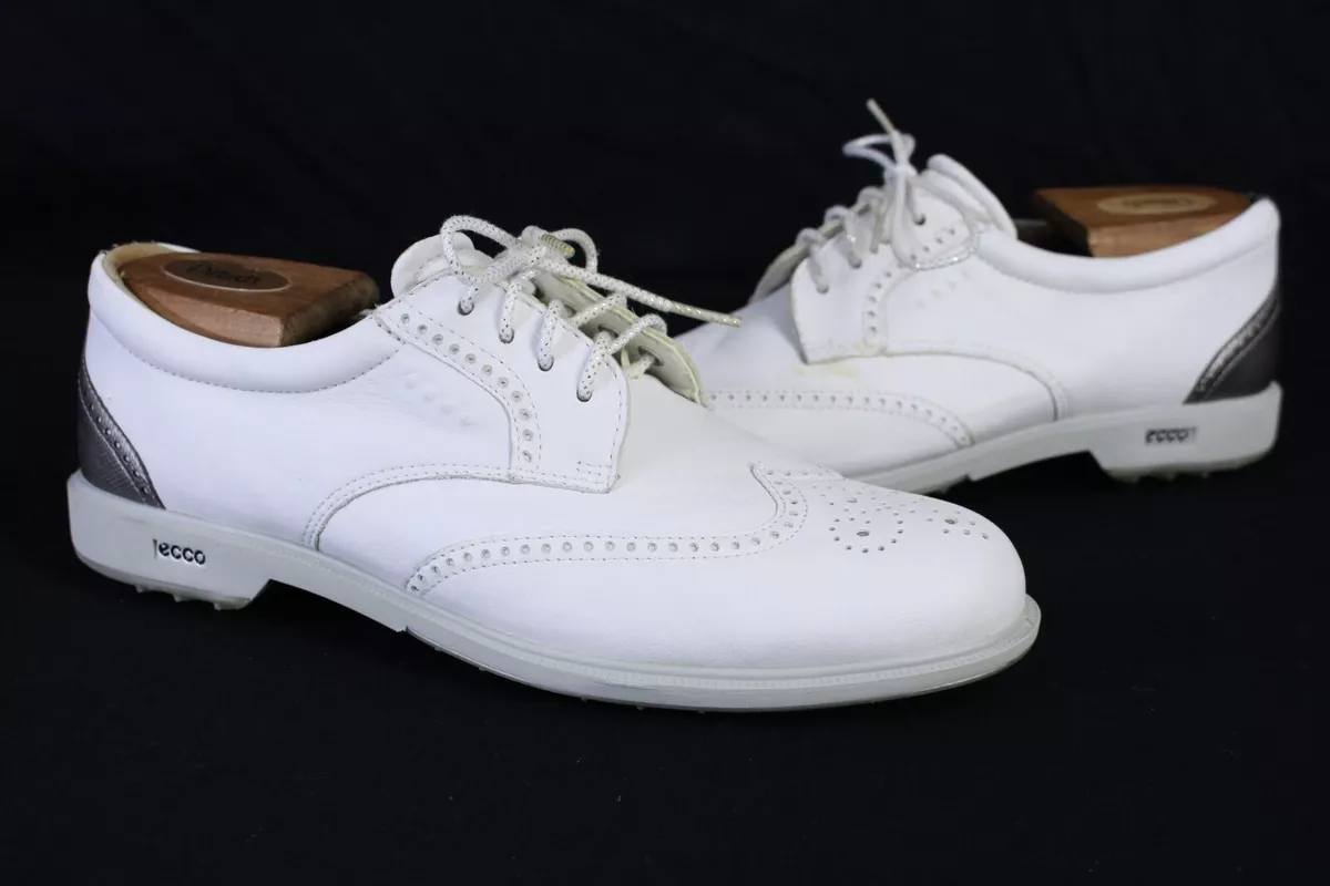 musikalsk tæt Skilt ECCO Classic Hybrid Hydromax Golf Shoe White Leather Wingtip Womens 40 / US  8.5 | eBay