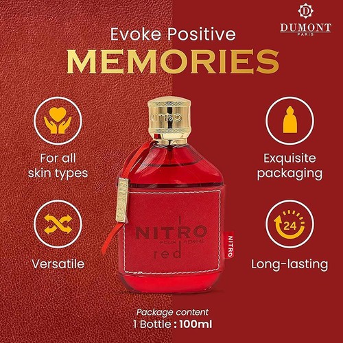 Nitro Red Dumont Edp Original 100 Ml Perfume Hombre Fragancia/~ - Imagen 7 de 8
