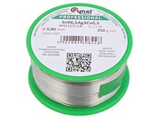 SAC305-0.8/0.25WS Solder Wire Sn965Ag3Cu05 08mm 250g Lead Free Spool 217-220°C CY