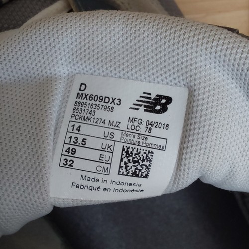 New Balance 609 Men's Size 14D MX609DX3 Gray Casual lace up low top Sneakers - 第 2/9 張圖片