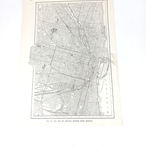 Antique 1920s Buffalo NY Chicago IL City Street Maps from Atlas 1921 - Picture 9 of 15