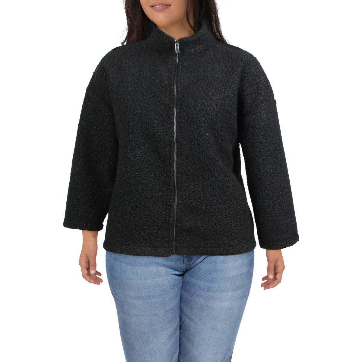 Женская черная шерп-куртка Anne Klein, пальто из искусственного меха, верхняя одежда XL BHFO 1198