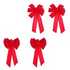 4pcs Xmas Bowknot Adornment Bowknot Decoration Christmas Tree Decor for Party
