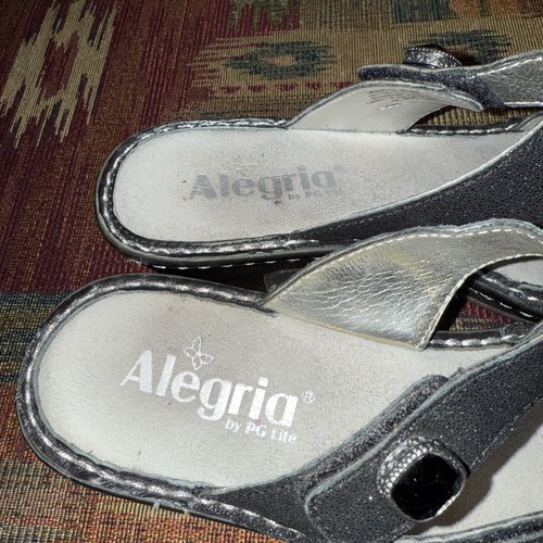 Alegria Sandals Size 37 Loti Glitteroti Black Sparkle Lot 699 PG Lite - Picture 6 of 6