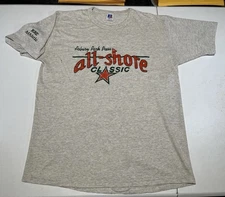 vtg SINGLE STITCH Asbury Park Press All Shore Classic Running shirt Russell XL
