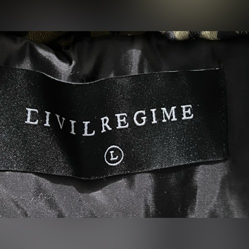 Chaqueta acolchada recortada del régimen civil sin disculpas para hombre camuflaje leopardo grande nueva sin etiquetas - Imagen 15 de 16
