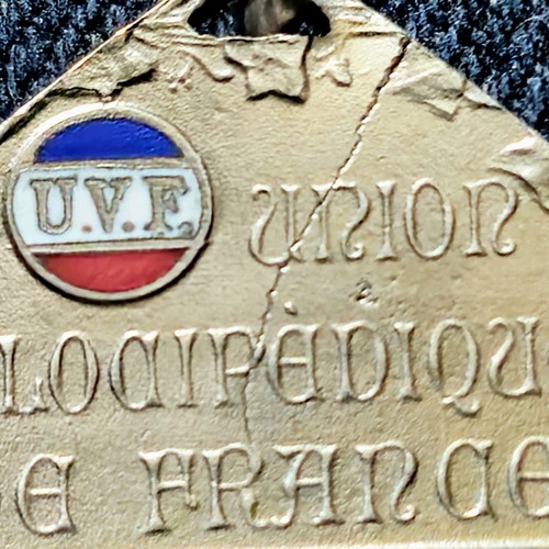 CYCLISME- Belle Méd. Argtée 30,5x26,5 mm - Union Velocipèdique De France 1920/30 - Foto 3 di 3