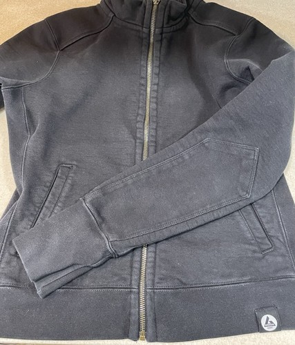 American Giant Damenjacke durchgehender Reißverschluss Medium USA Pullover Stehkragen Taschen - schwarz - Bild 7 von 10