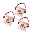 3pcs Christmas Snowman Candy Tote Bag Portable Bag Gift Handbag Candy Storage
