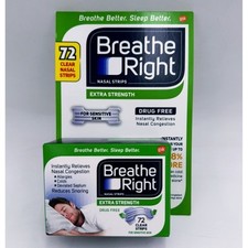 Breathe Right Extra Nasal strips 72 tan strips
