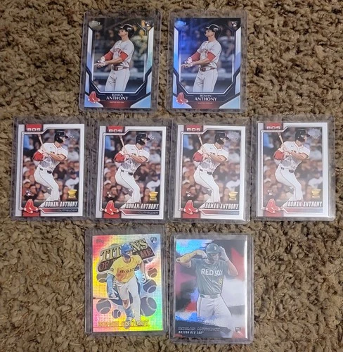 Topps Roman Anthony 8 Base & Insert Rookie Card Lot Boston Red Sox