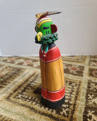 Vintage Hopi Papagei Kachina Puppe handgeschnitzt Holz bemalt Valerie Dewangyumptewa - Bild 4 von 16