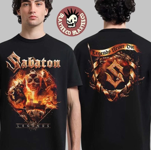 Sabaton Legends Album Merch Cover Legends Never Die Two Sided T-Shirt - Bild 1 von 3