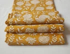 NO TARRIF CHARGES 100%✅ Hand Block Floral Print 100%Cotton Fabric 5 Yard Zki 2