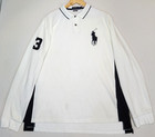 New ListingPolo Ralph Lauren Custom Fit Long Sleeve Big Pony Rugby #3 Shirt Men 2Xl *Stain